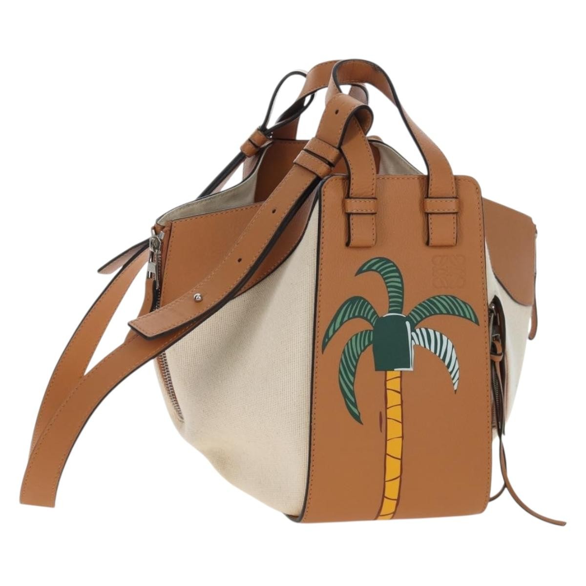 Loewe Ken Price Hammock Printed Leather and Canvas, Beige, Canvas, Handbag