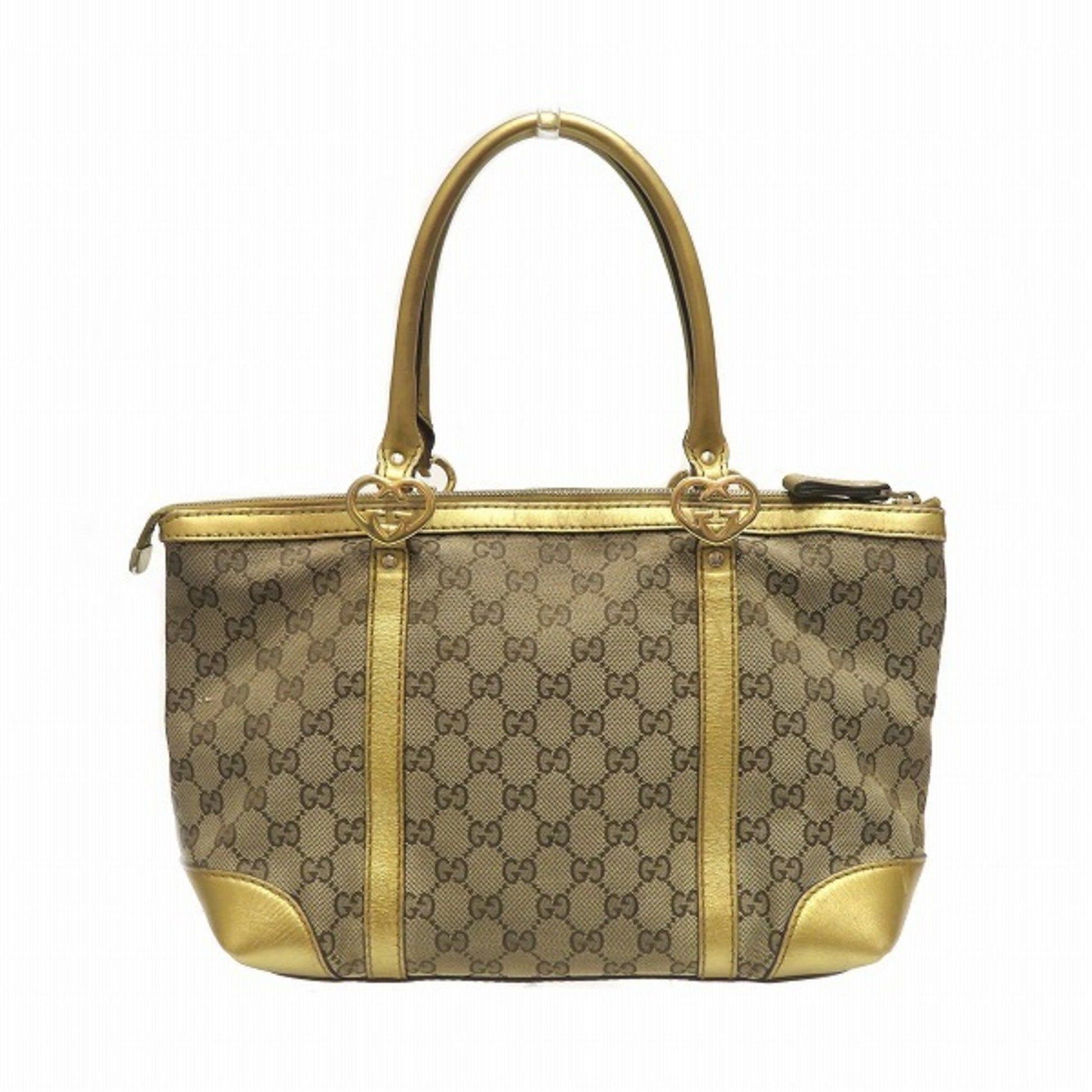 Gucci GG canvas, Brown, Canvas, tote