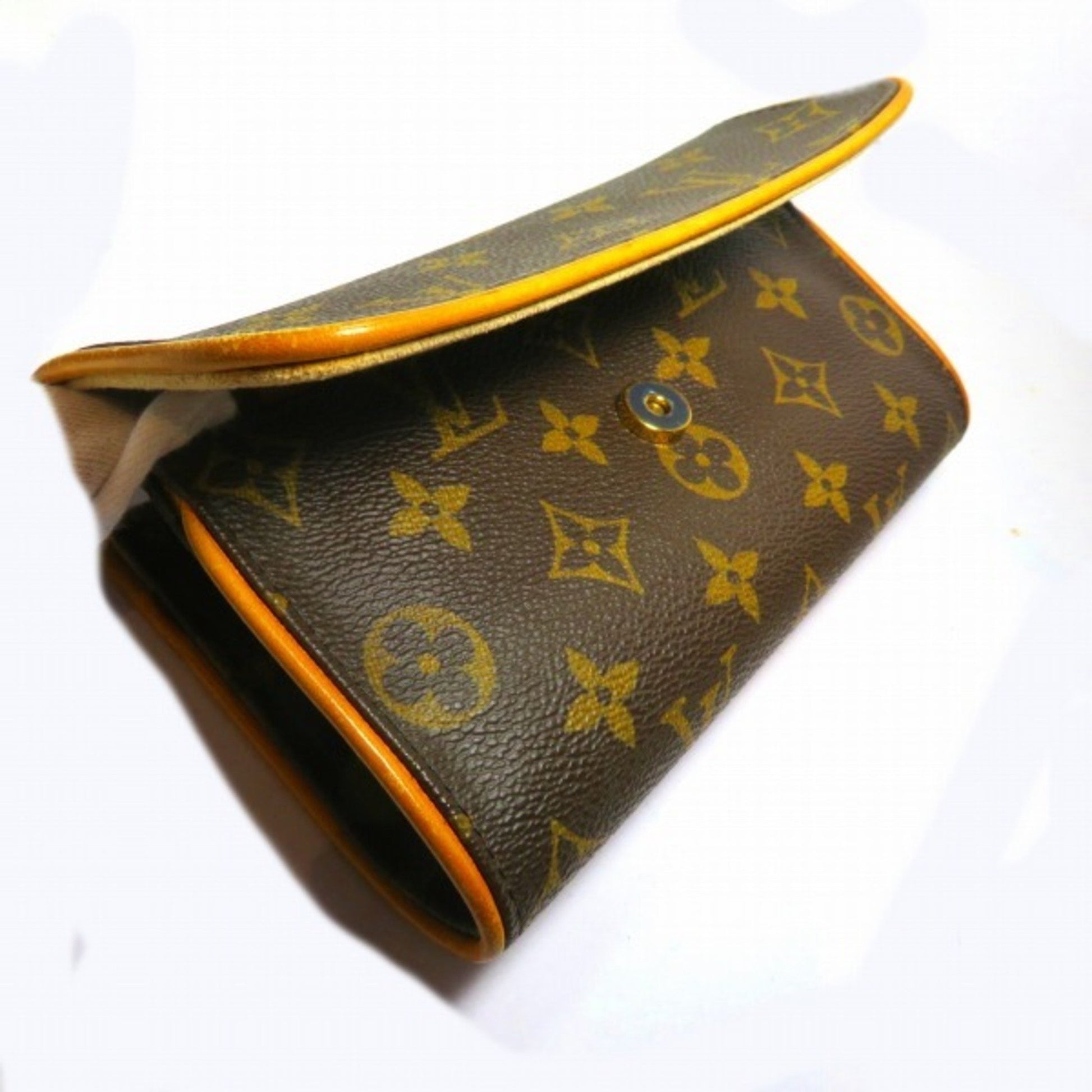 Louis Vuitton Pochette Twin, Brown, Canvas, clutch