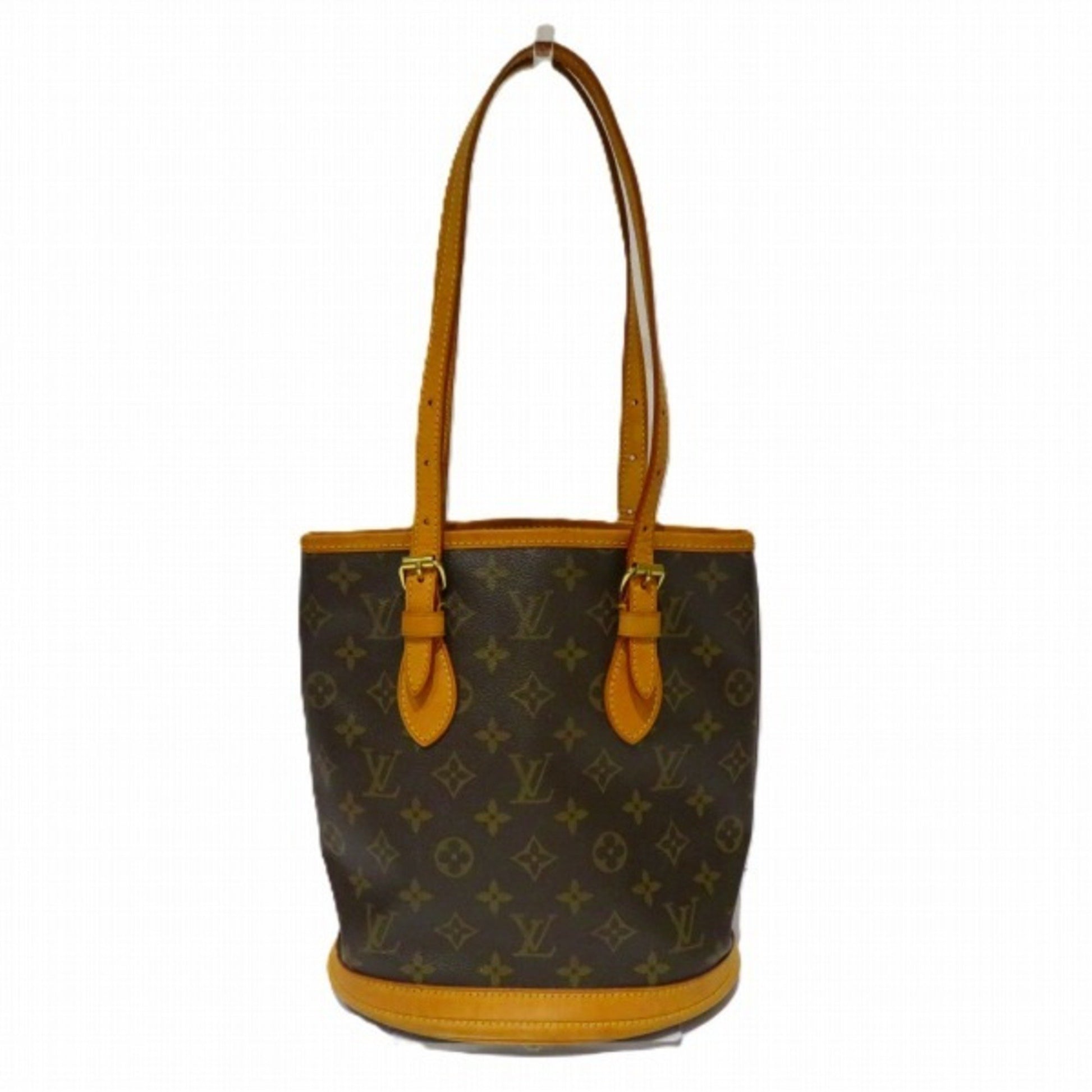 Louis Vuitton Bucket, Brown, Canvas, tote