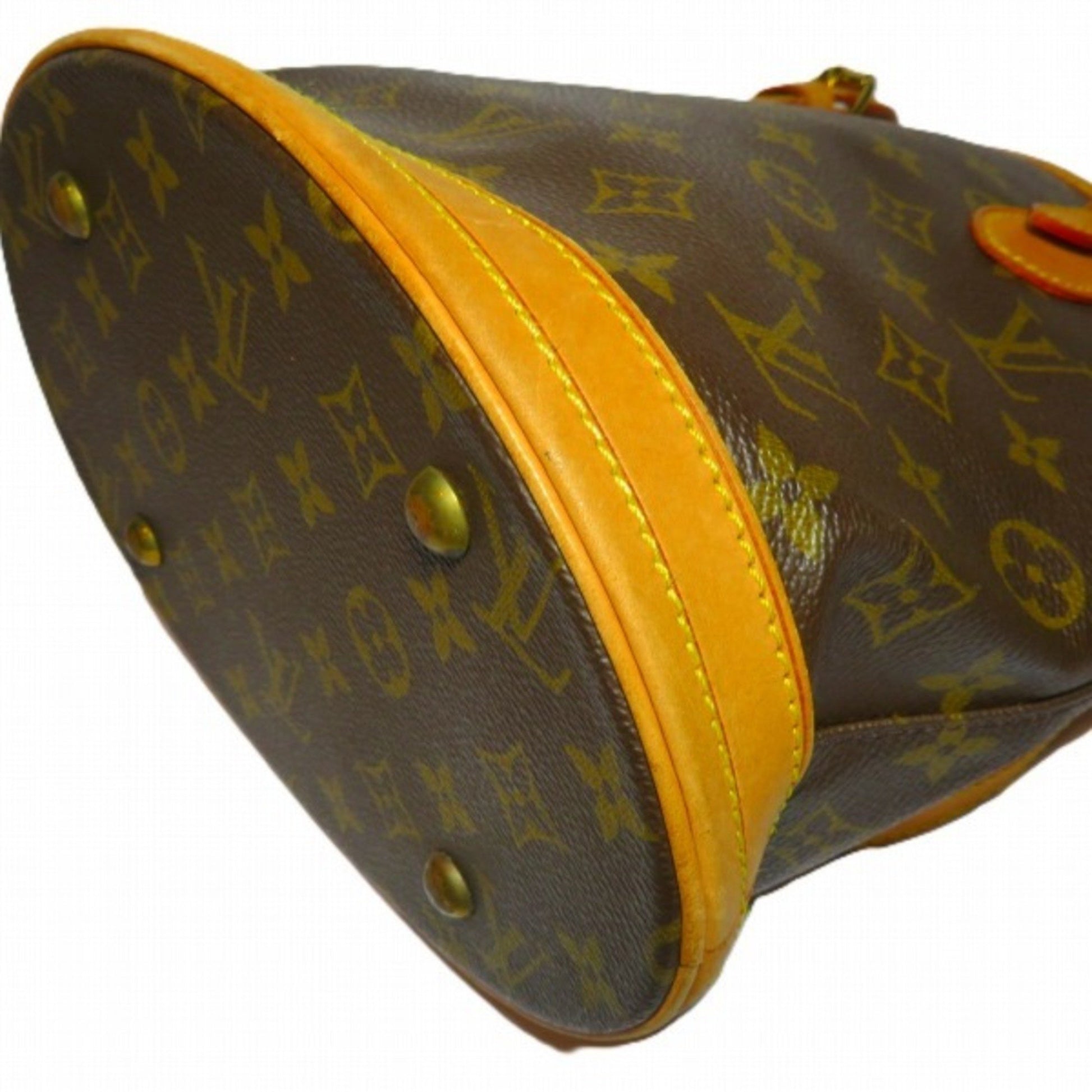 Louis Vuitton Bucket, Brown, Canvas, tote