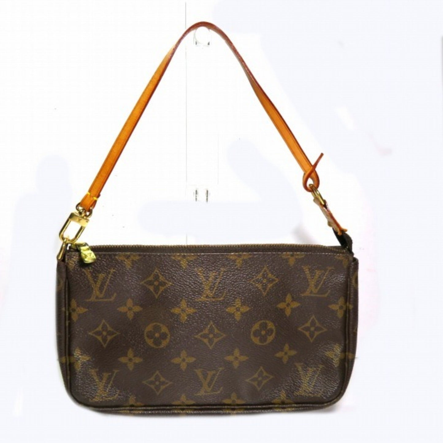 Louis Vuitton Pochette Accessoire, Brown, Canvas, clutch