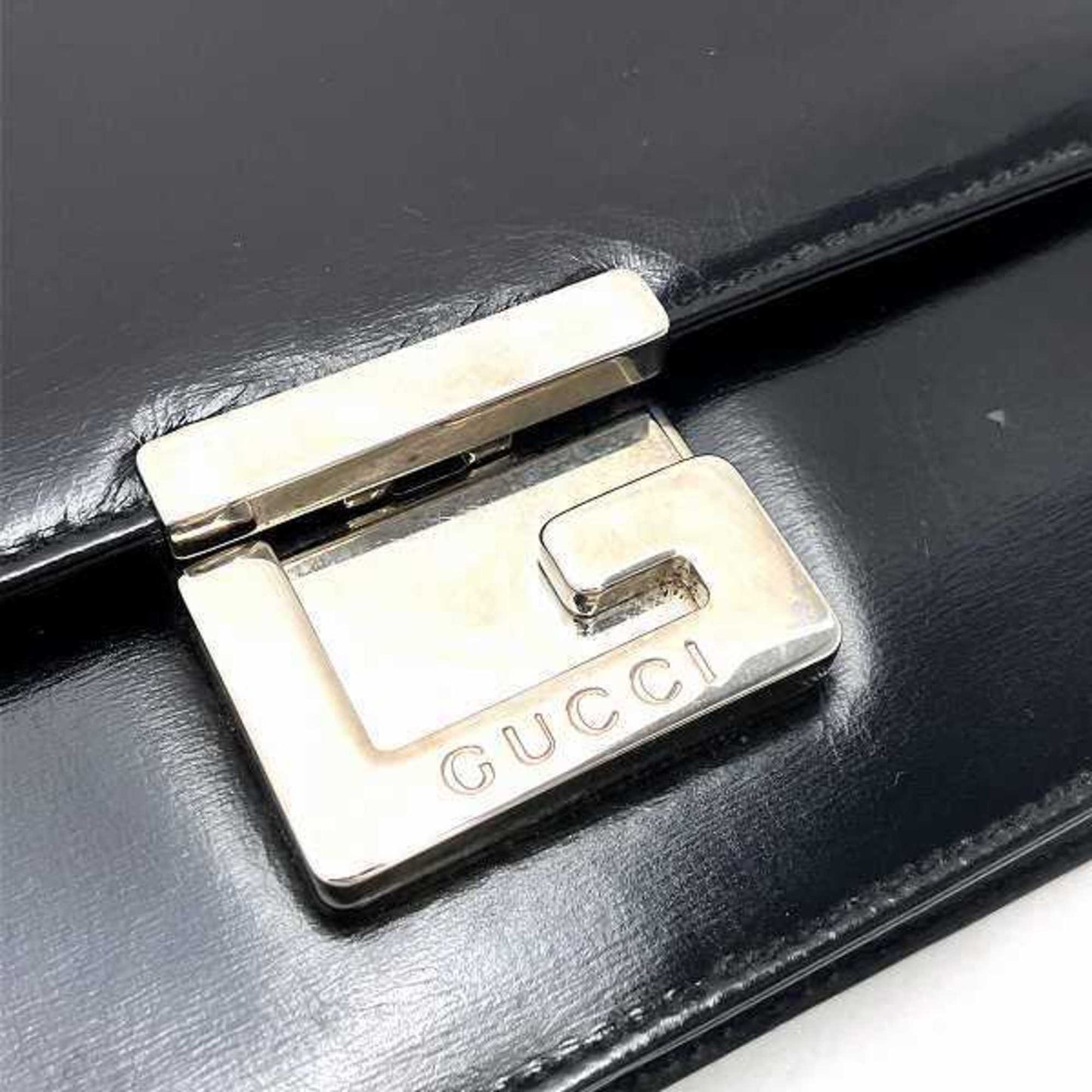 Gucci Logo G, Black, Leather, shoulder