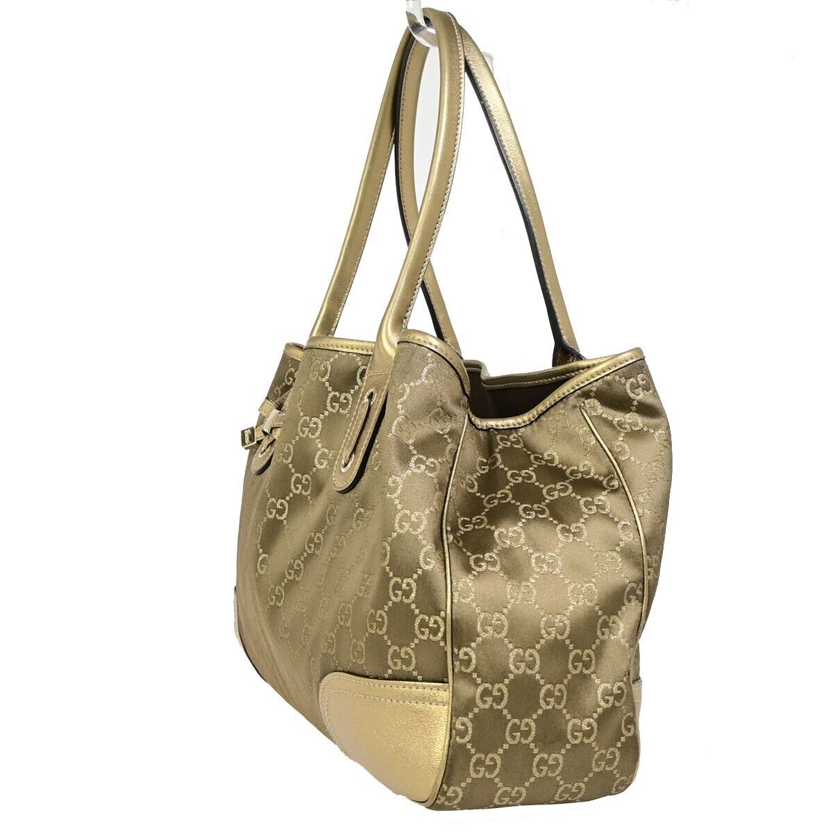 Gucci Princy, Gold, Canvas, tote