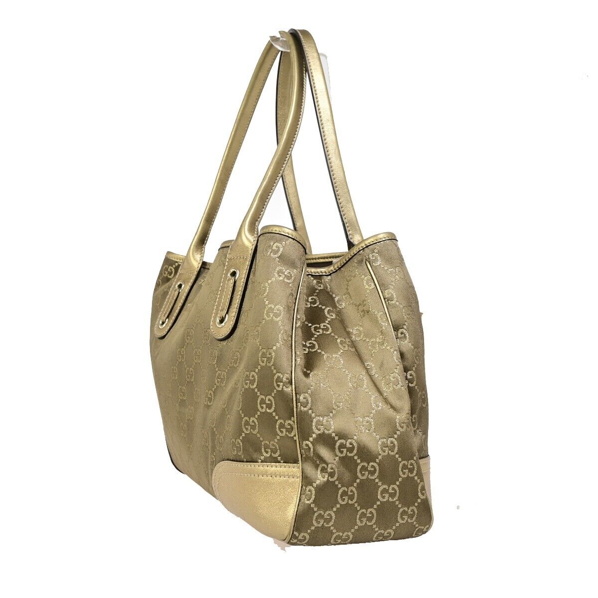 Gucci Princy, Gold, Canvas, tote