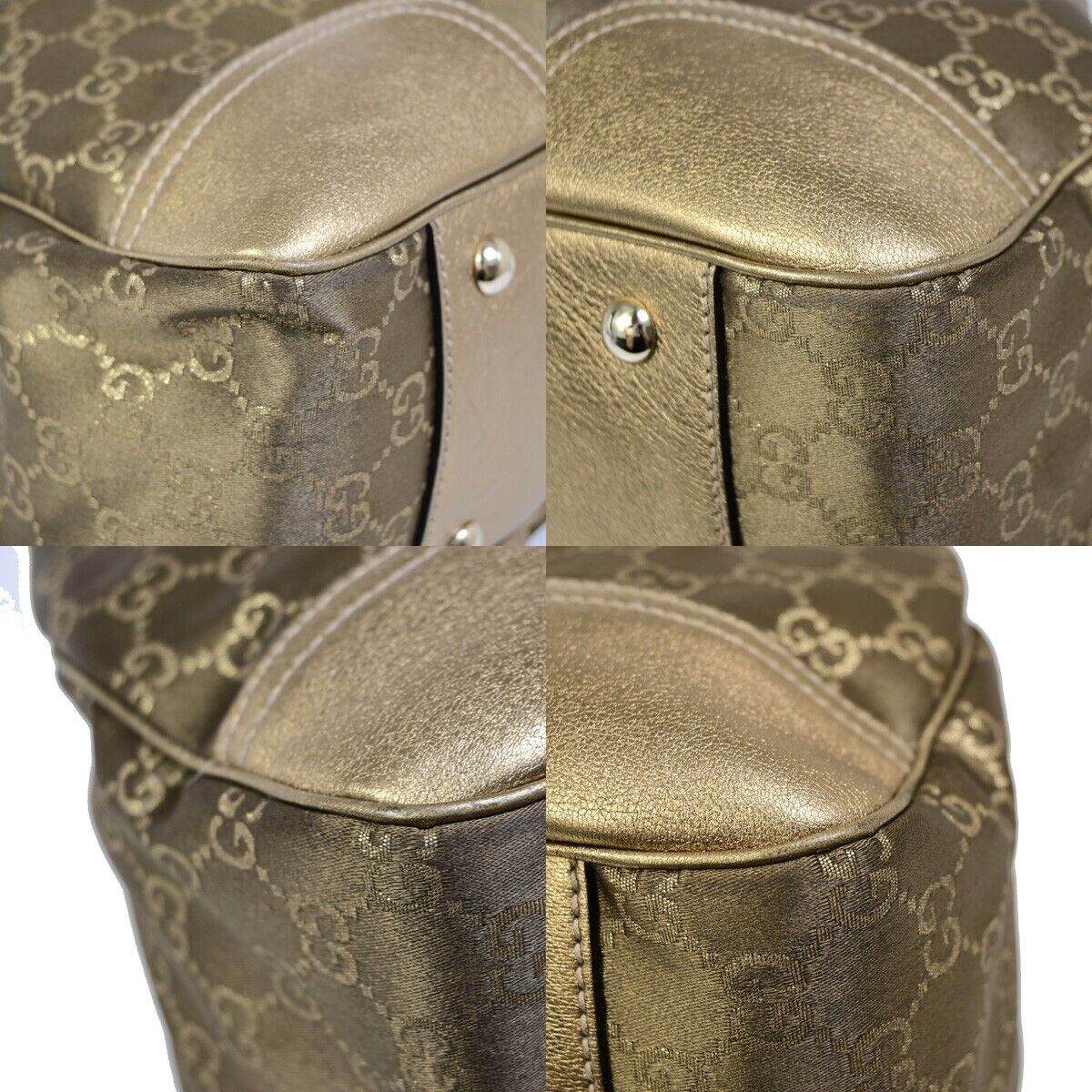 Gucci Princy, Gold, Canvas, tote