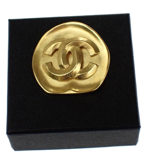 Chanel Coco Mark, Gold, Gold Plated, brooch