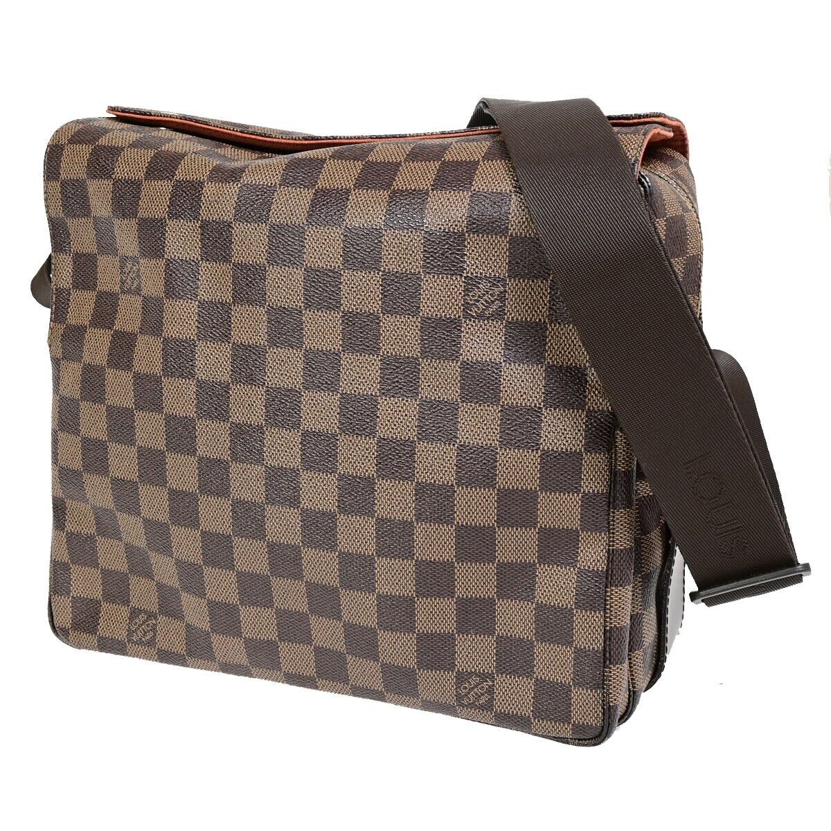 Louis Vuitton Naviglio, Brown, Canvas, shoulder