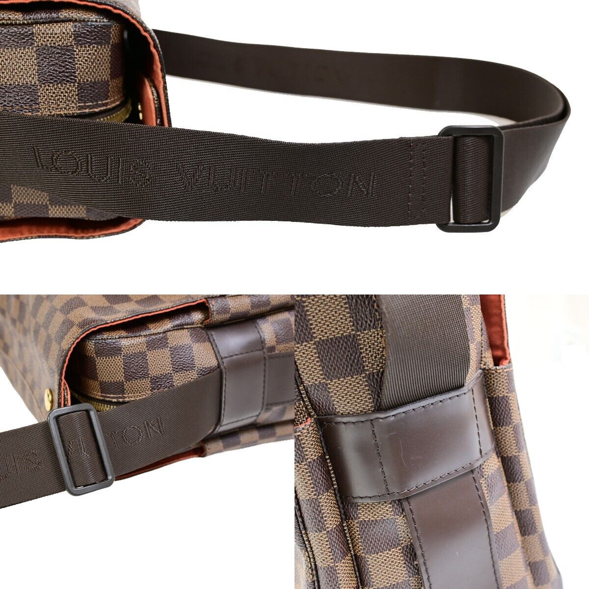 Louis Vuitton Naviglio, Brown, Canvas, shoulder