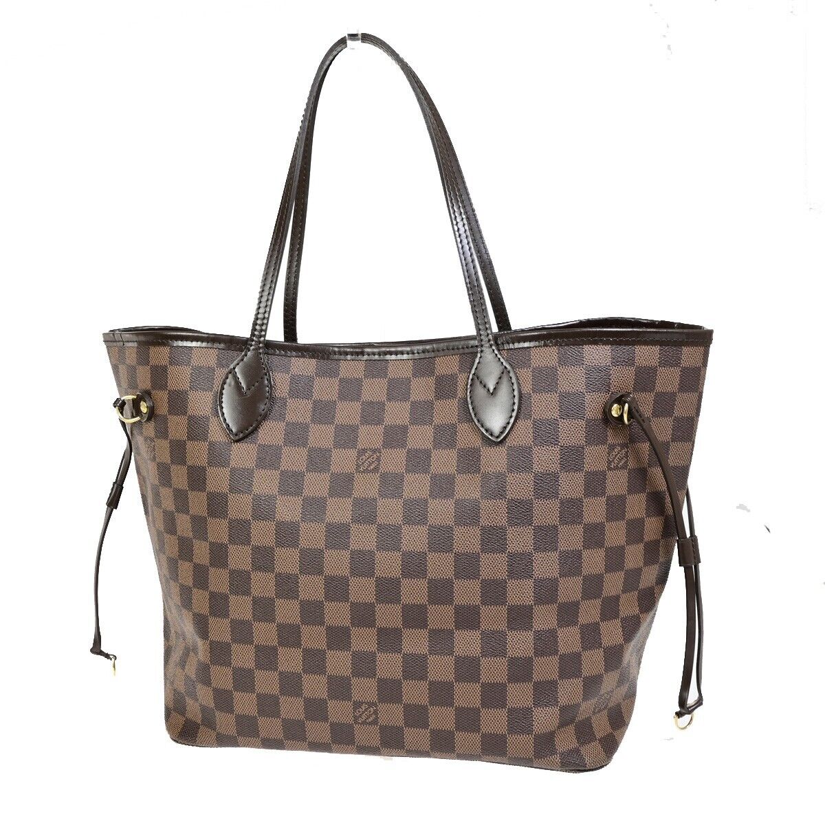 Louis Vuitton Neverfull MM, Brown, Canvas, shoulder