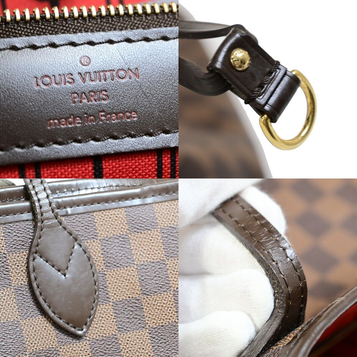 Louis Vuitton Neverfull MM, Brown, Canvas, shoulder