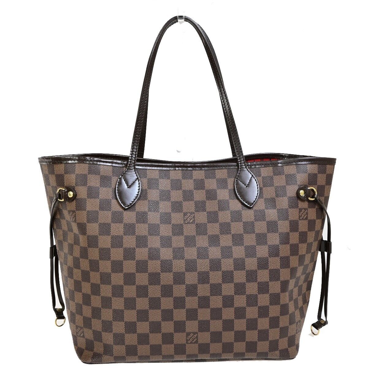 Louis Vuitton Neverfull MM, Brown, Canvas, shoulder