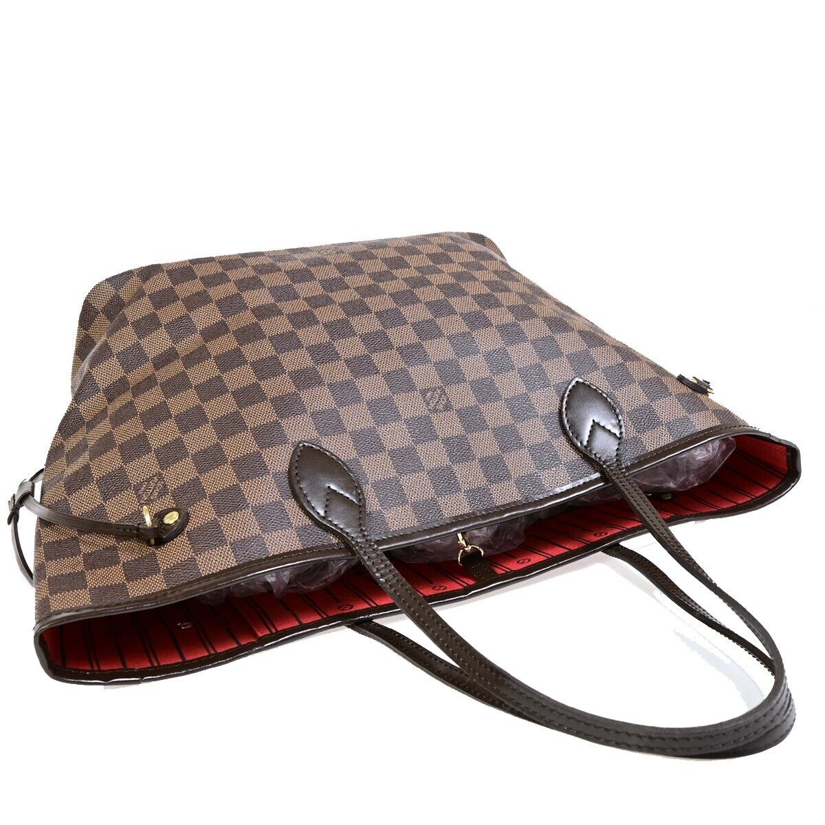 Louis Vuitton Neverfull MM, Brown, Canvas, shoulder