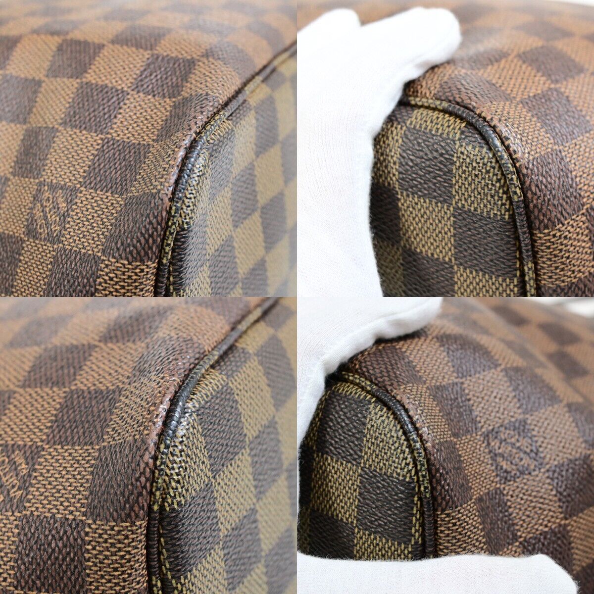 Louis Vuitton Neverfull MM, Brown, Canvas, shoulder