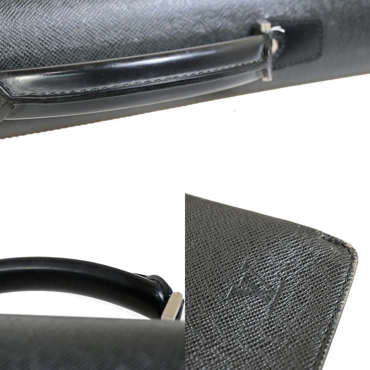 Louis Vuitton Robusto, Black, Leather, briefcase