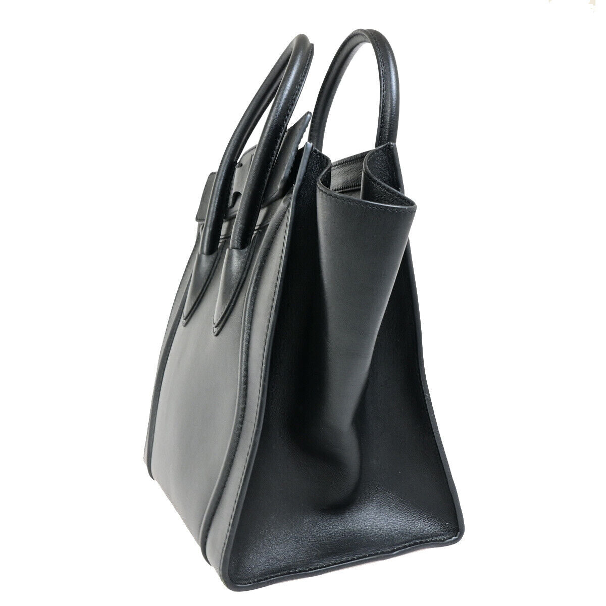 Céline, Black, Leather, handbag