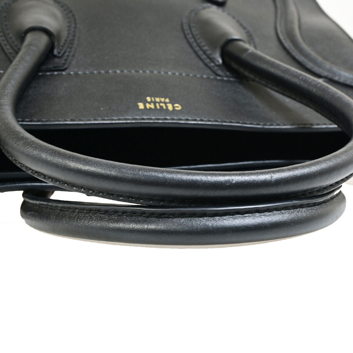 Céline, Black, Leather, handbag