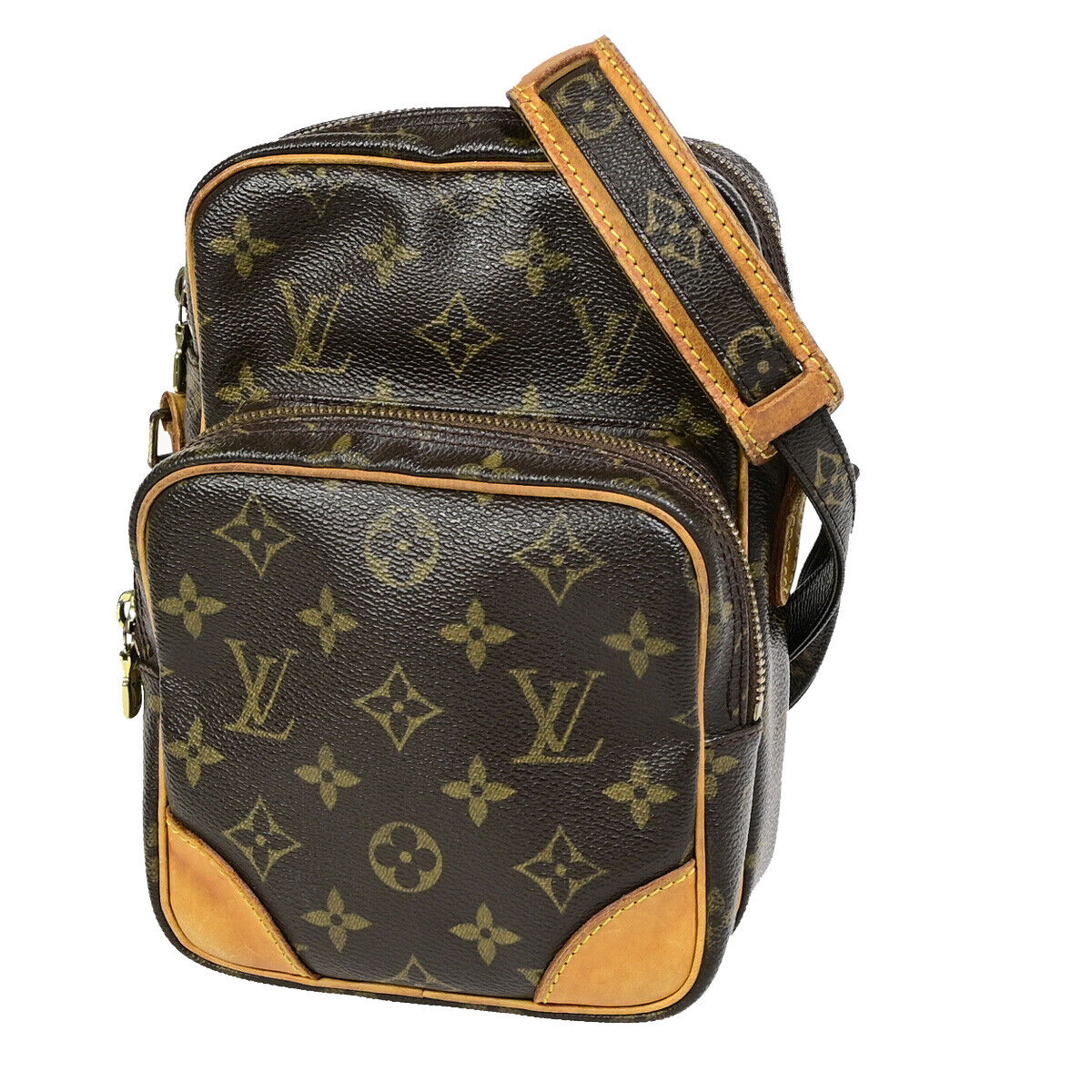 Louis Vuitton Amazon, Brown, Gold Plated, handbag