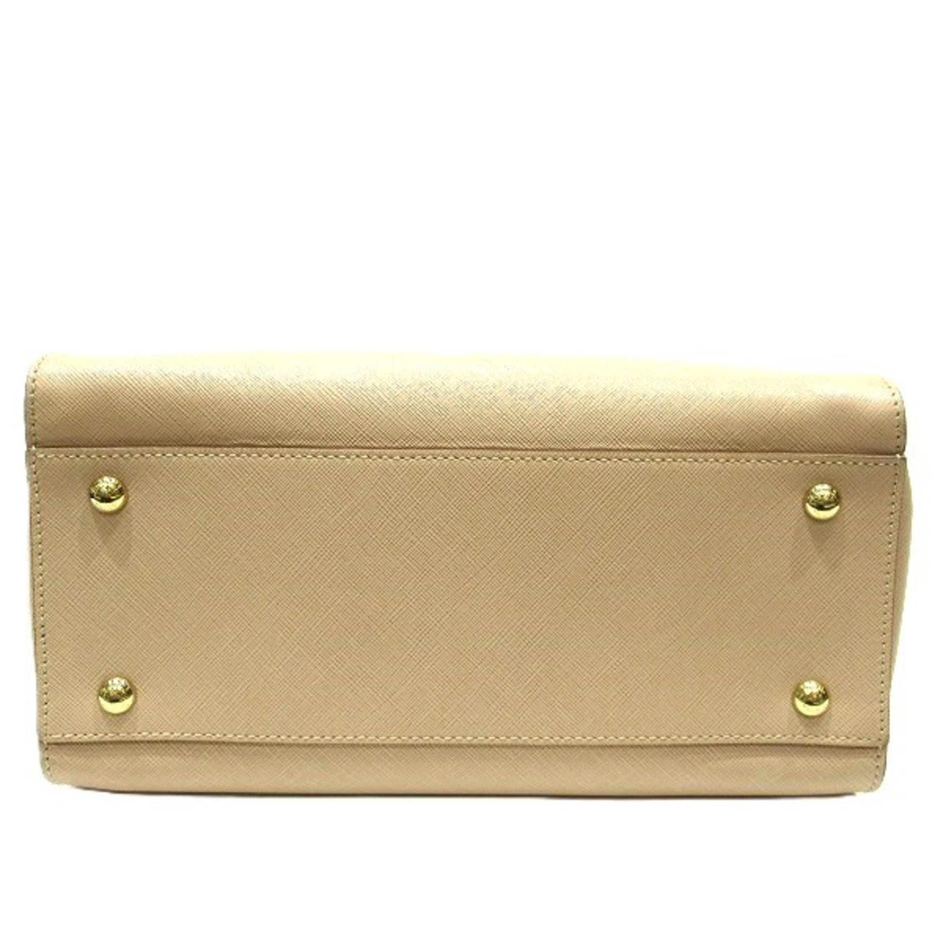 Salvatore Ferragamo Gancini, Beige, Leather, handbag