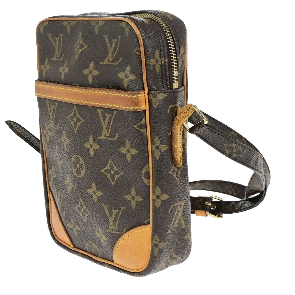 Louis Vuitton Danube, Brown, Canvas, shoulder