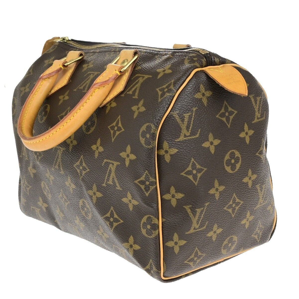 Louis Vuitton Speedy 25, Brown, Canvas, handbag