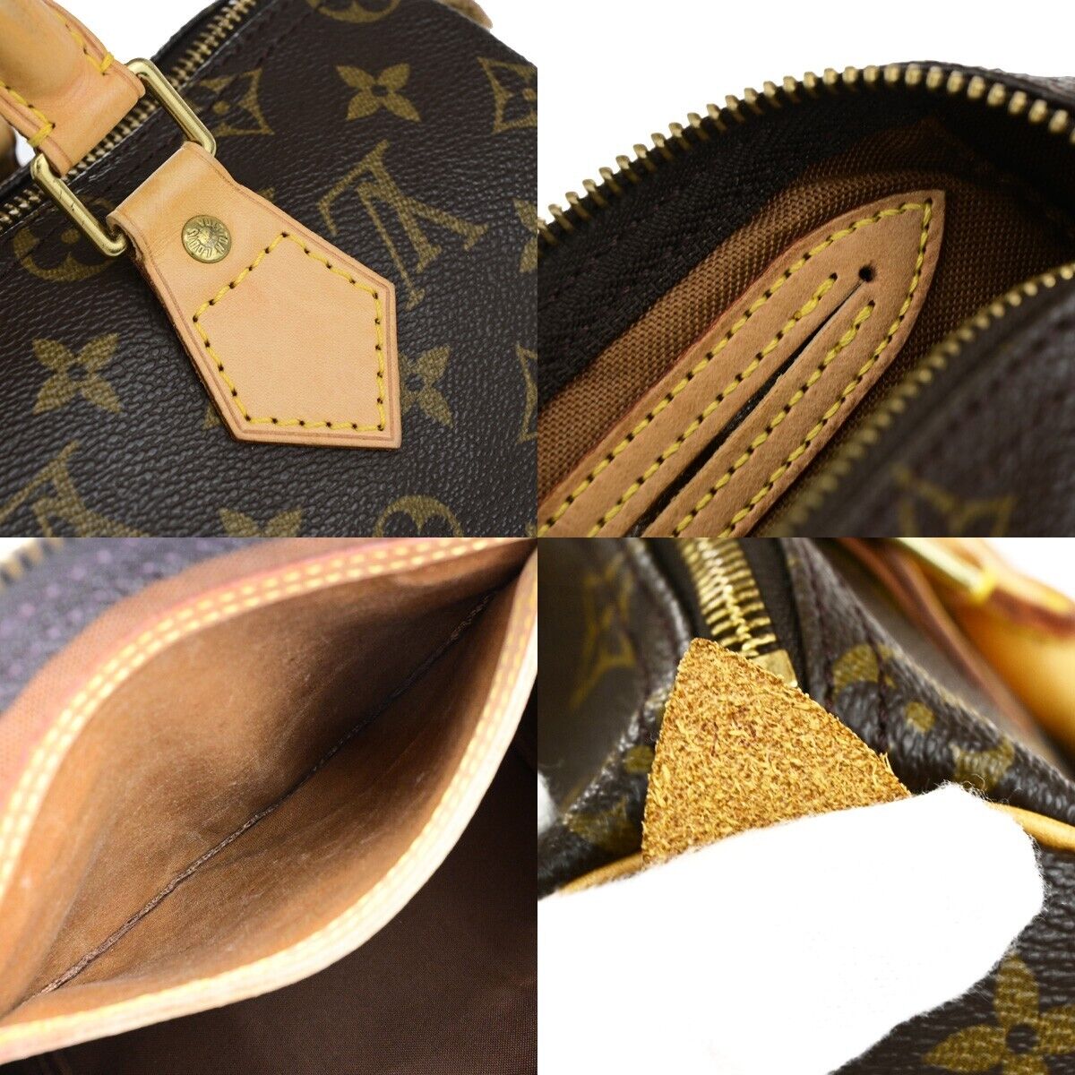 Louis Vuitton Speedy 25, Brown, Canvas, handbag