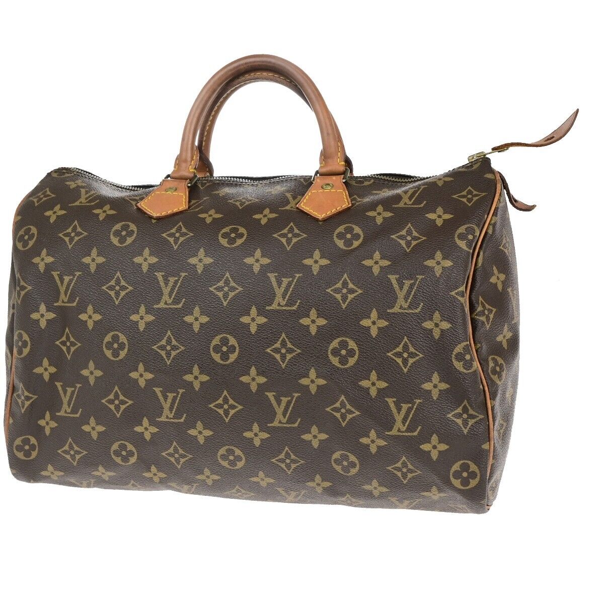 Louis Vuitton Speedy 35, Brown, Canvas, handbag