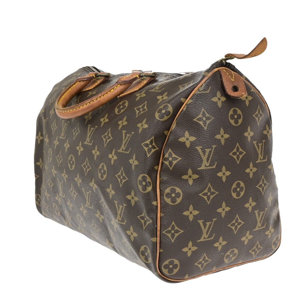 Louis Vuitton Speedy 35, Brown, Canvas, handbag