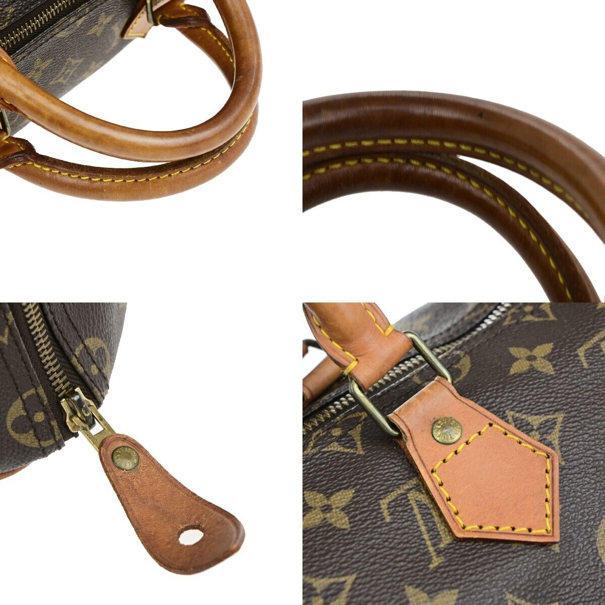 Louis Vuitton Speedy 35, Brown, Canvas, handbag