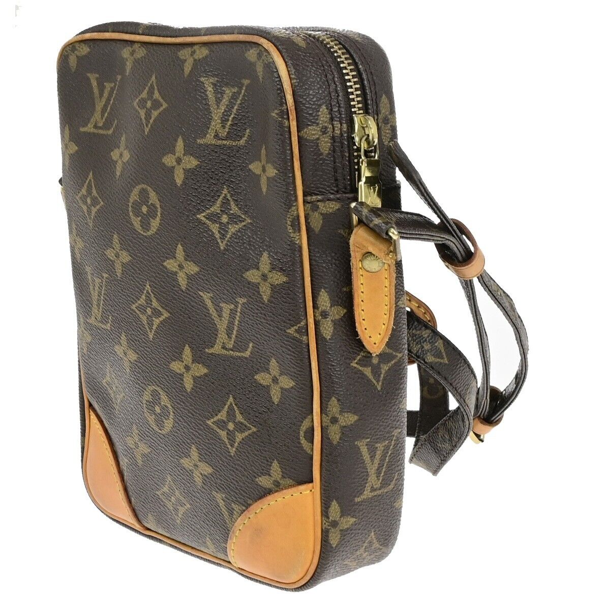 Louis Vuitton Danube, Brown, Canvas, shoulder