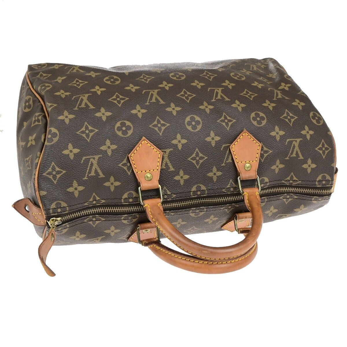 Louis Vuitton Speedy 35, Brown, Canvas, handbag