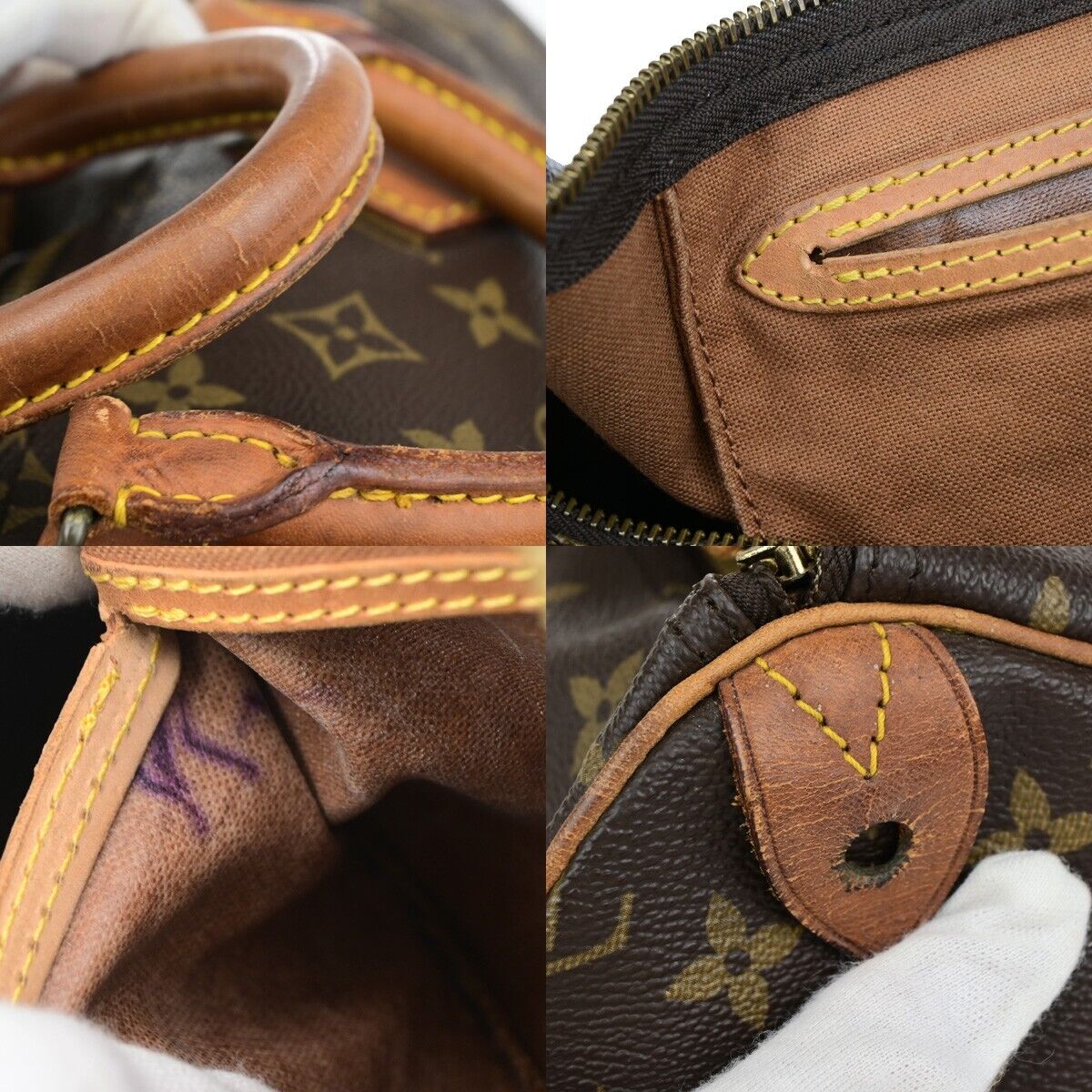 Louis Vuitton Speedy 35, Brown, Canvas, handbag