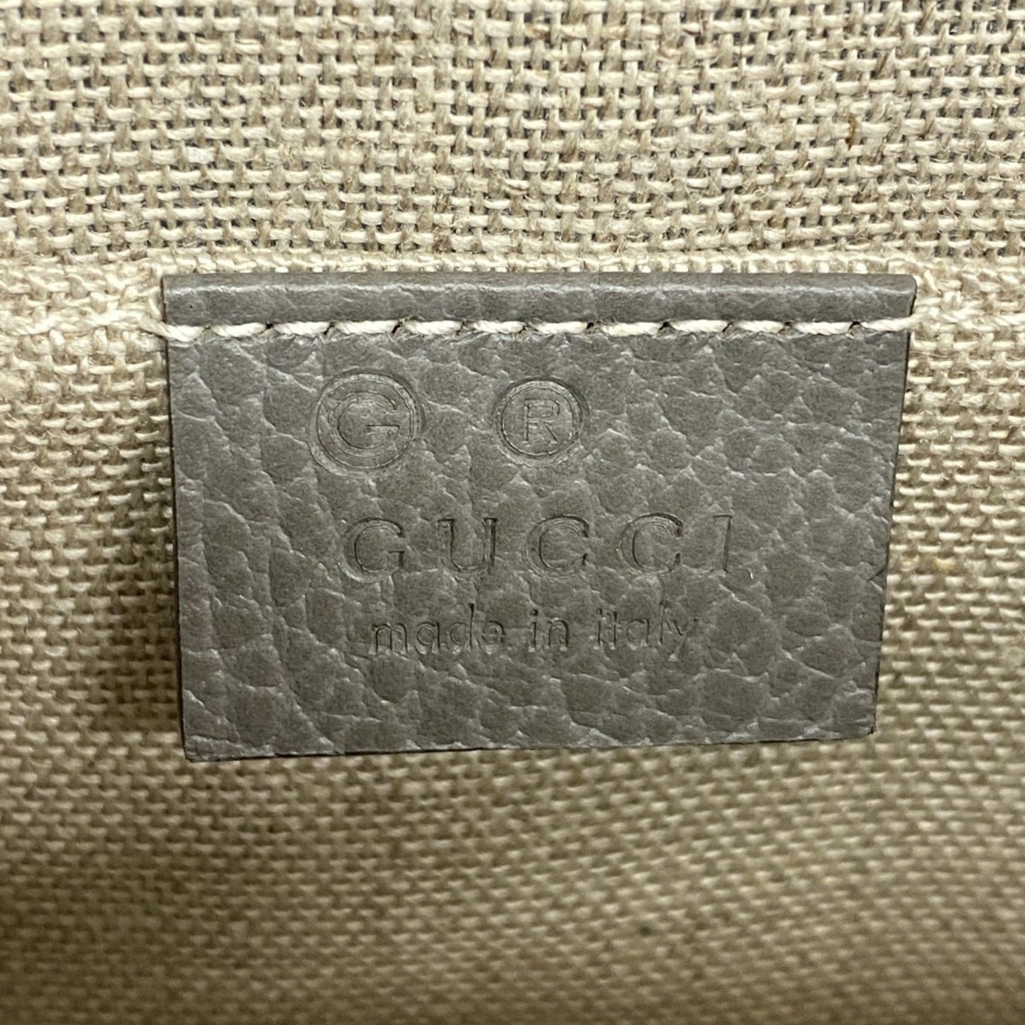 Gucci Interlocking G, Grey, Leather, shoulder