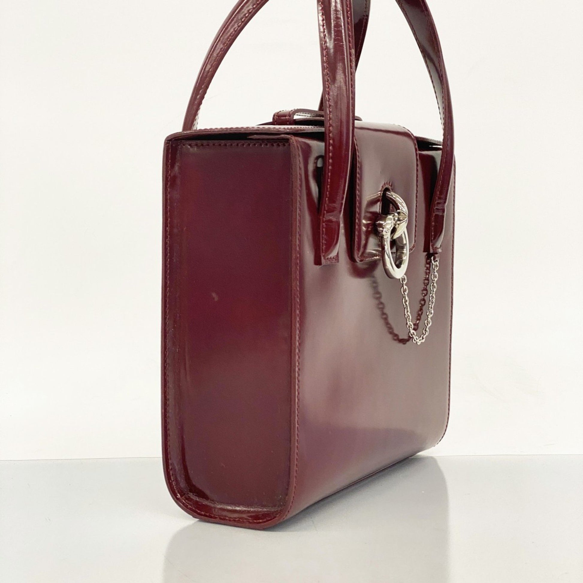 Cartier Panthère, Burgundy, Leather, handbag