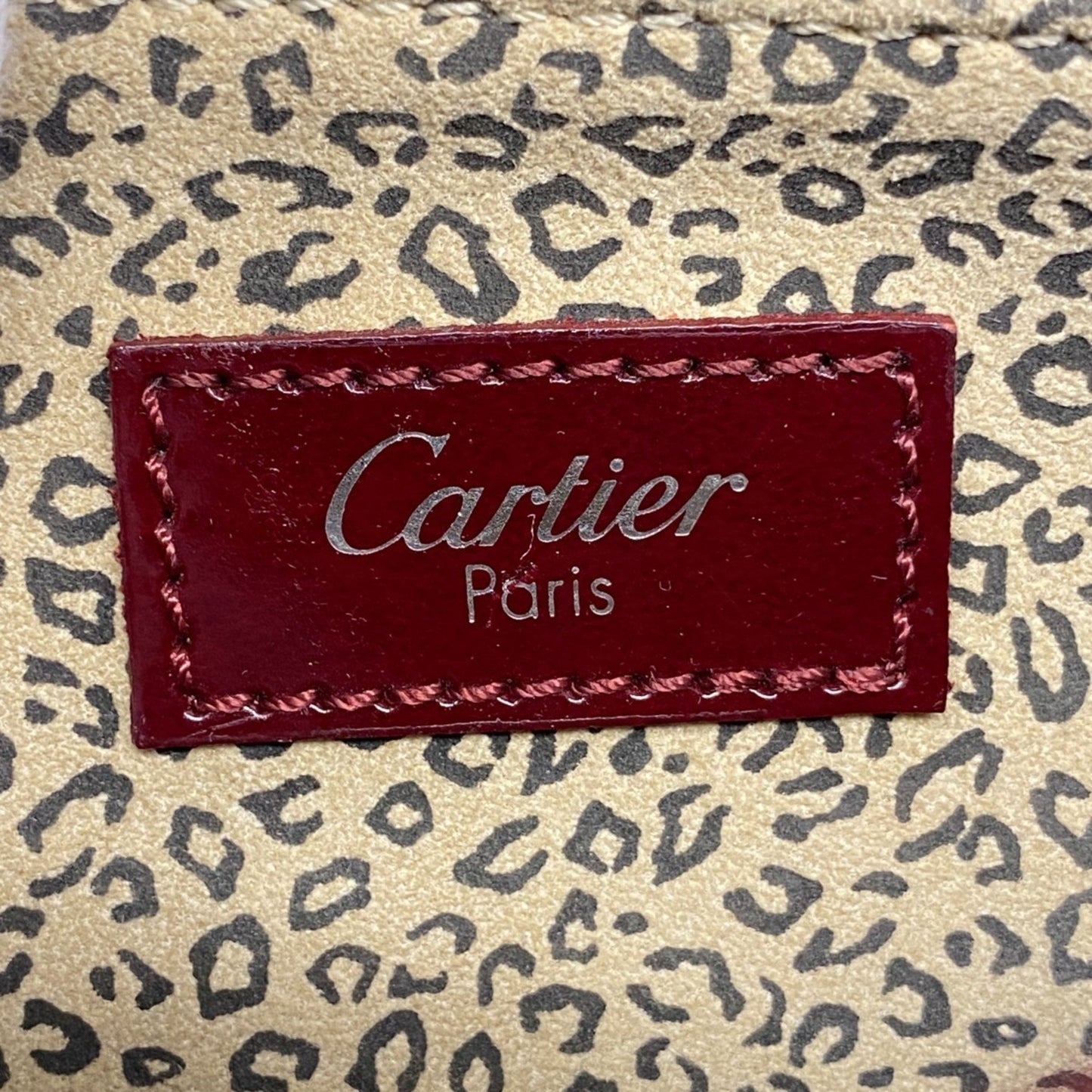 Cartier Panthère, Burgundy, Leather, handbag