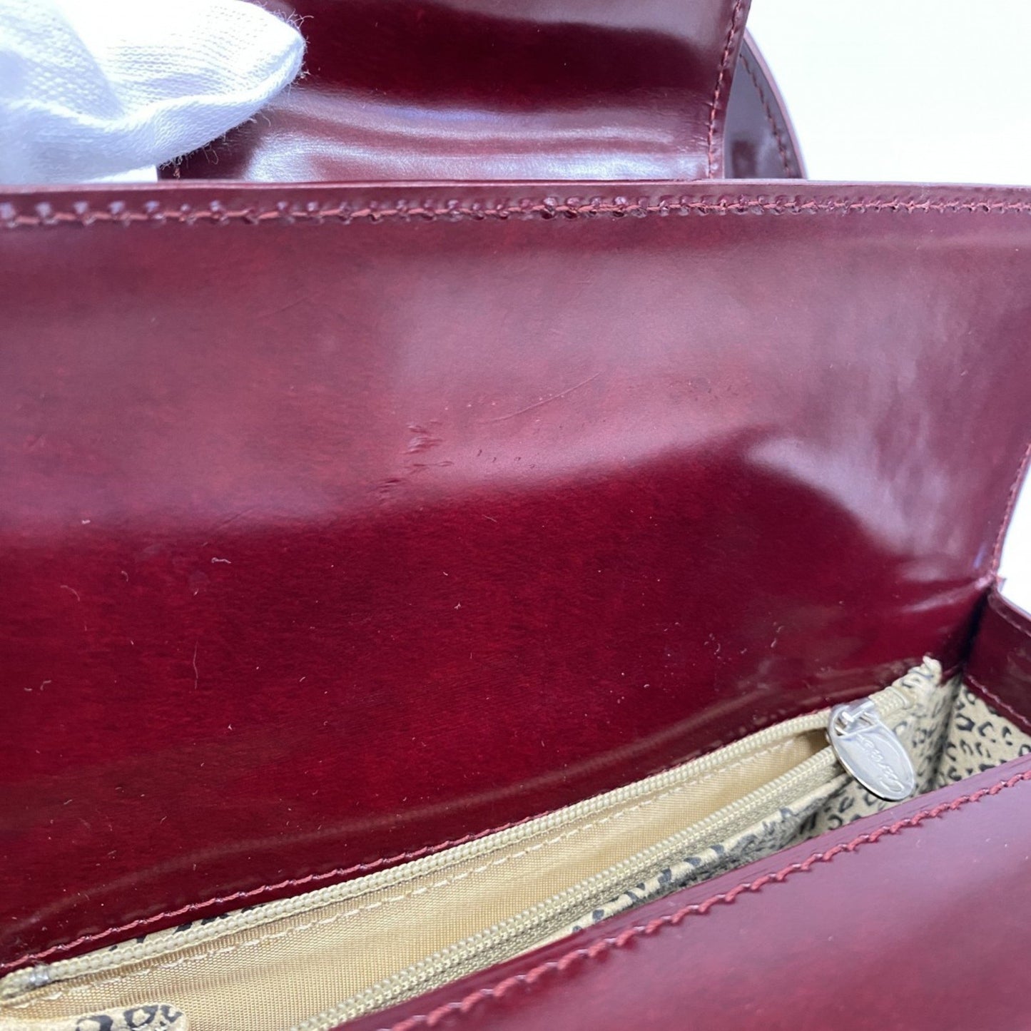 Cartier Panthère, Burgundy, Leather, handbag