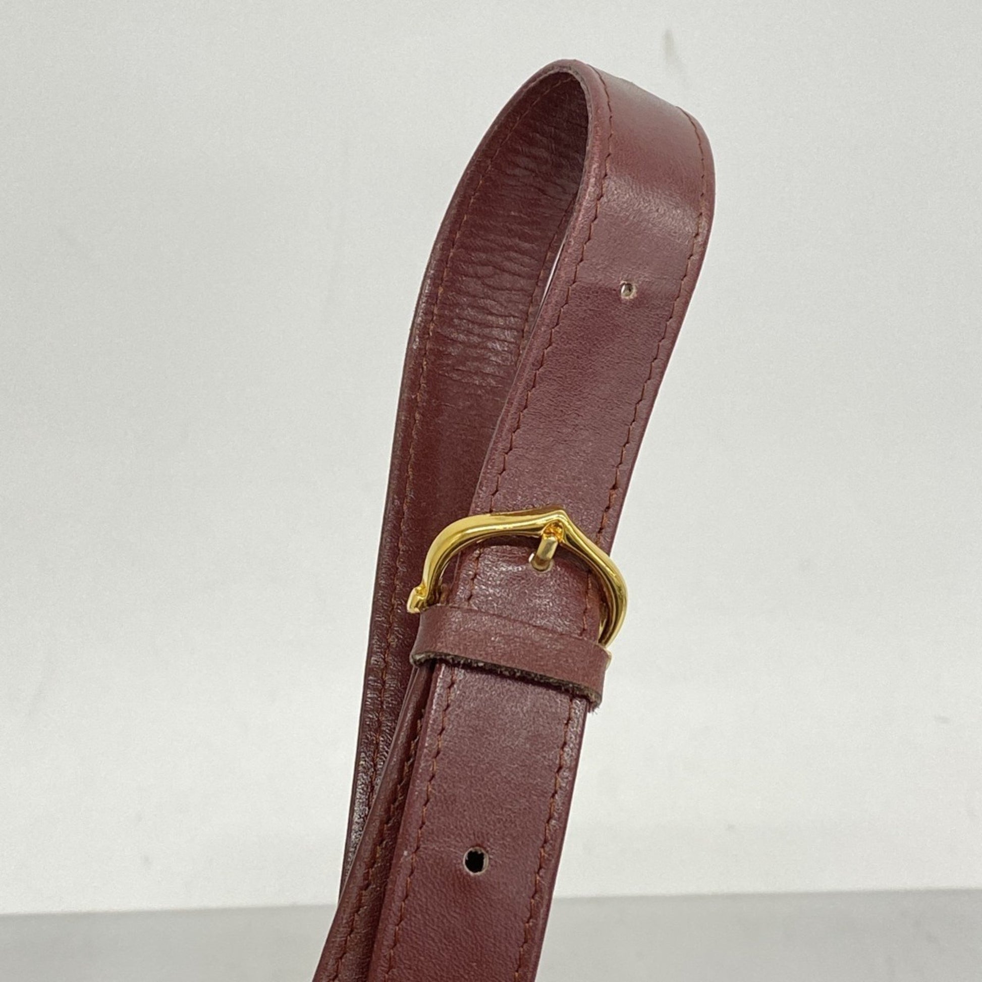 Cartier Must de Cartier, Burgundy, Leather, shoulder