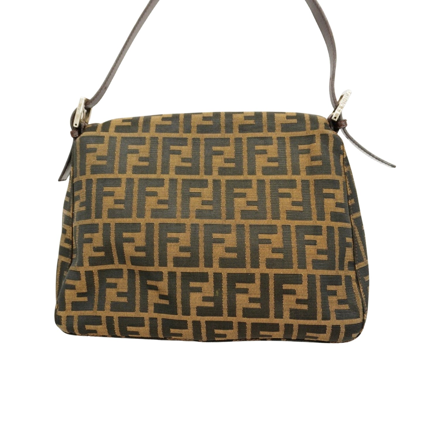 Fendi Mamma Baguette, Brown, Canvas, handbag