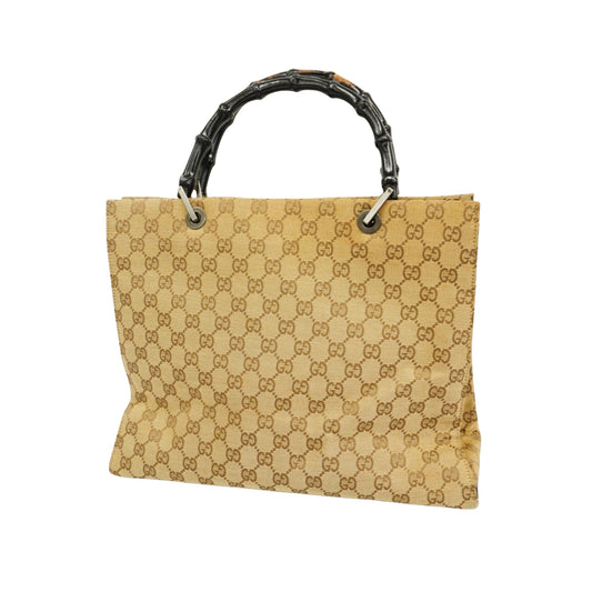 Gucci Bamboo, Brown, Canvas, handbag