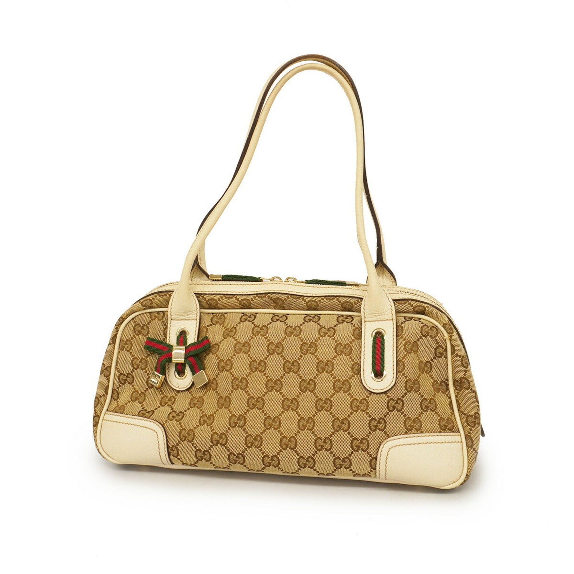 Gucci Ophidia, Beige, Canvas, shoulder