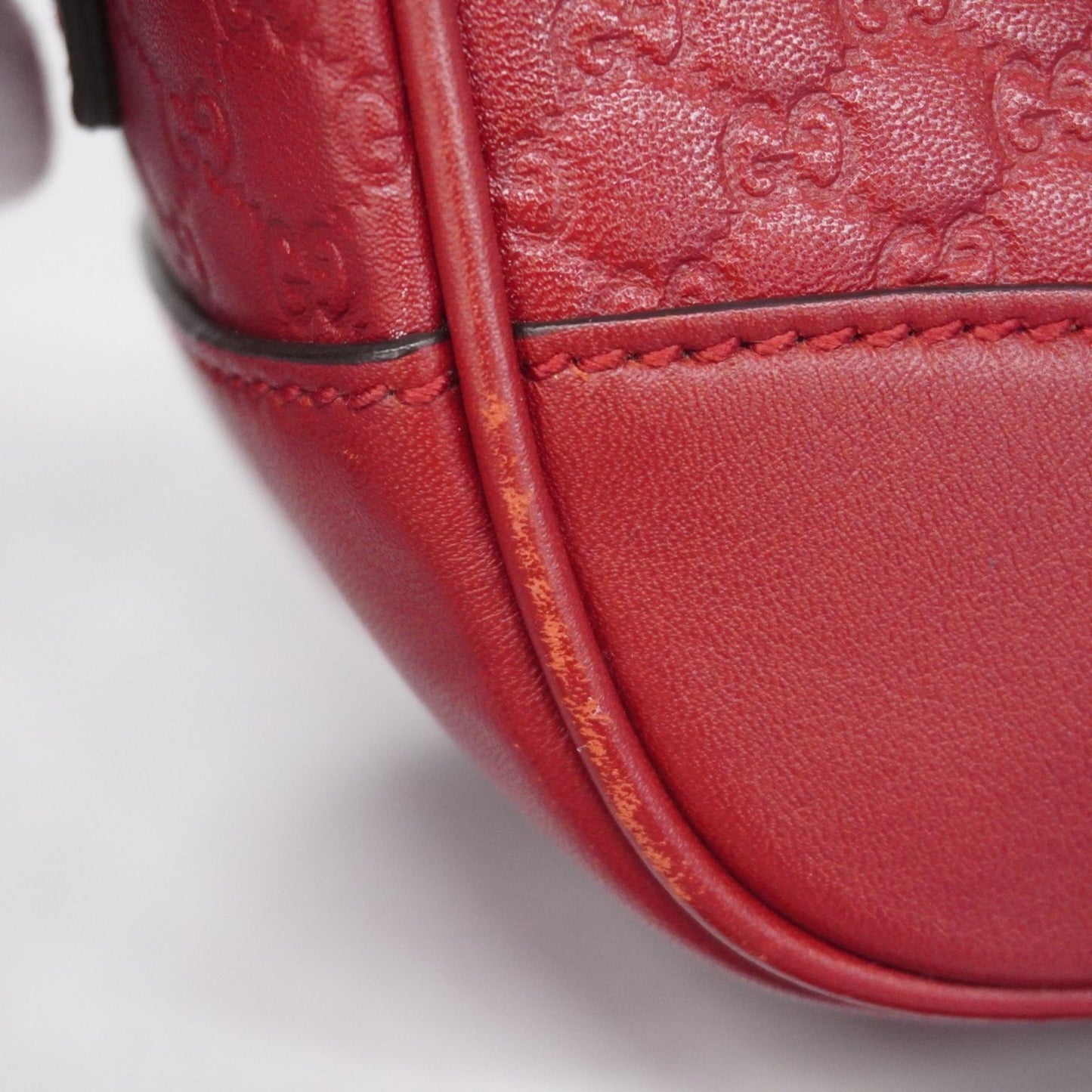 Gucci Guccissima, Red, Leather, shoulder