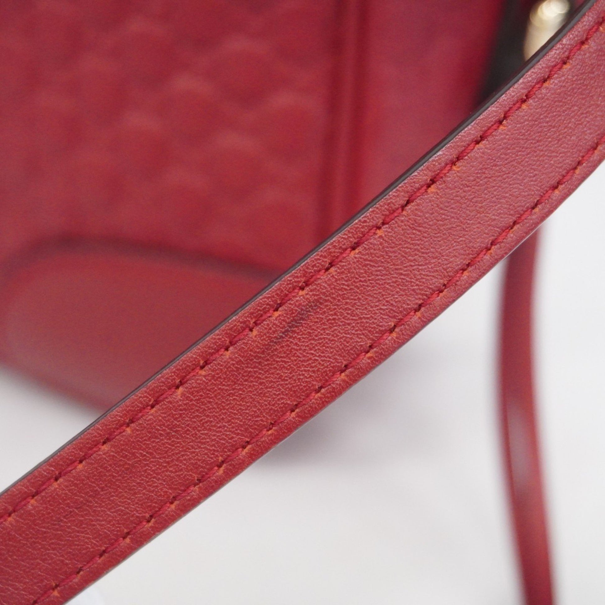 Gucci Guccissima, Red, Leather, shoulder