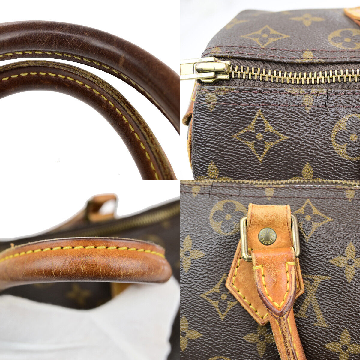 Louis Vuitton Speedy 30, Brown, Canvas, handbag