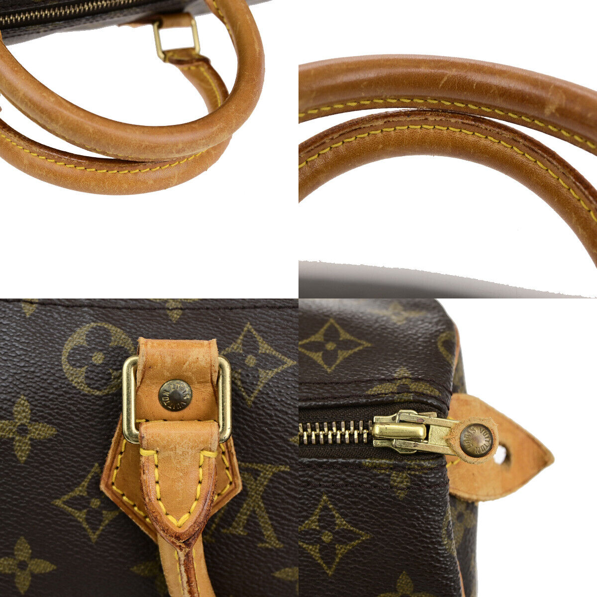 Louis Vuitton Speedy 30, Brown, Canvas, handbag