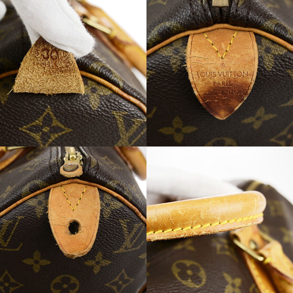 Louis Vuitton Speedy 30, Brown, Canvas, handbag