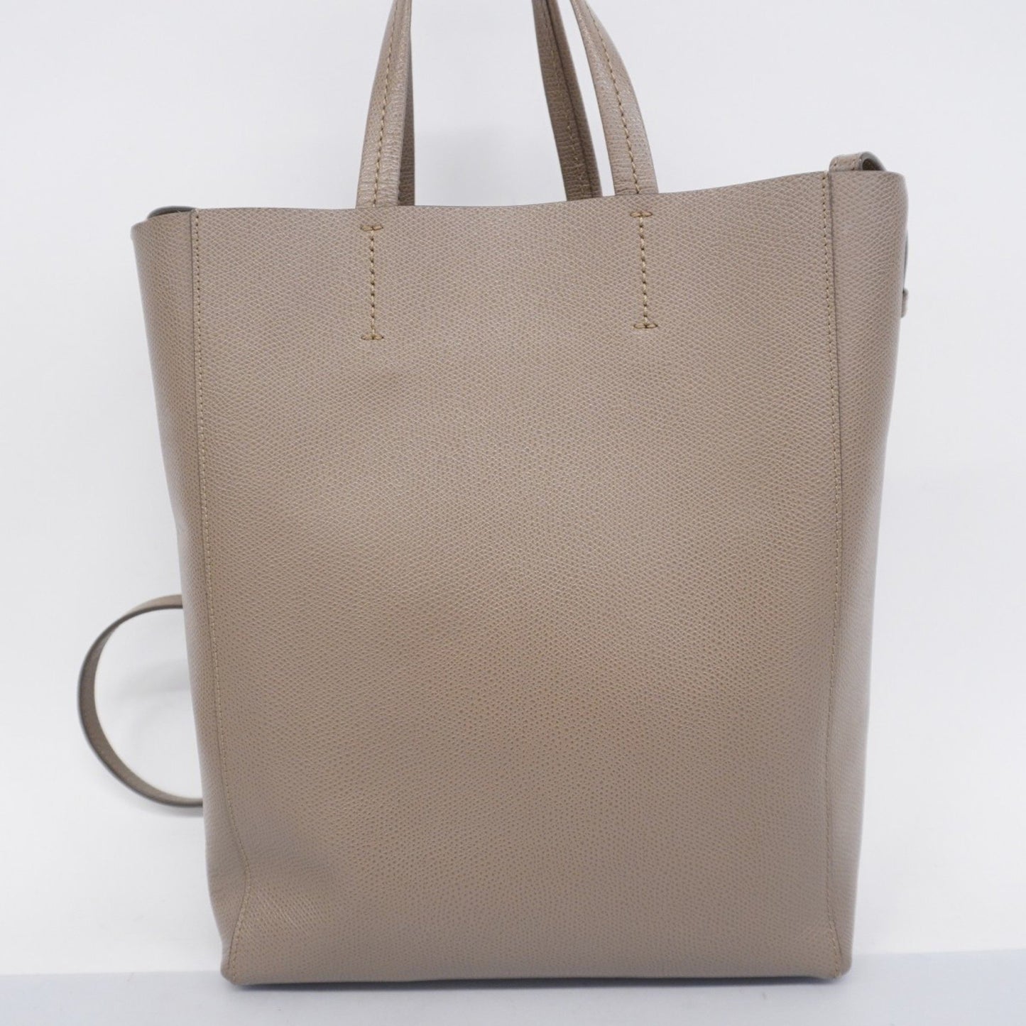 Céline Cabas, Brown, Leather, tote