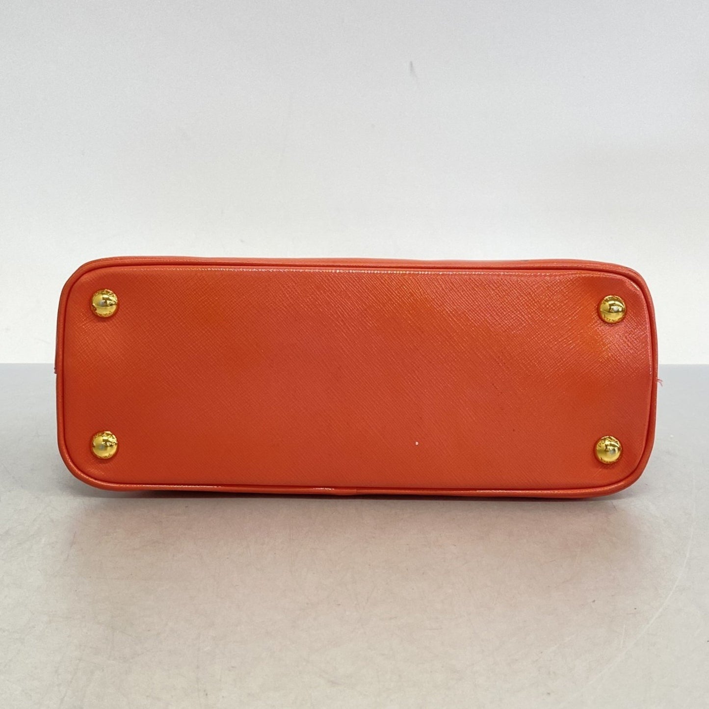 Prada Saffiano, Orange, Leather, handbag