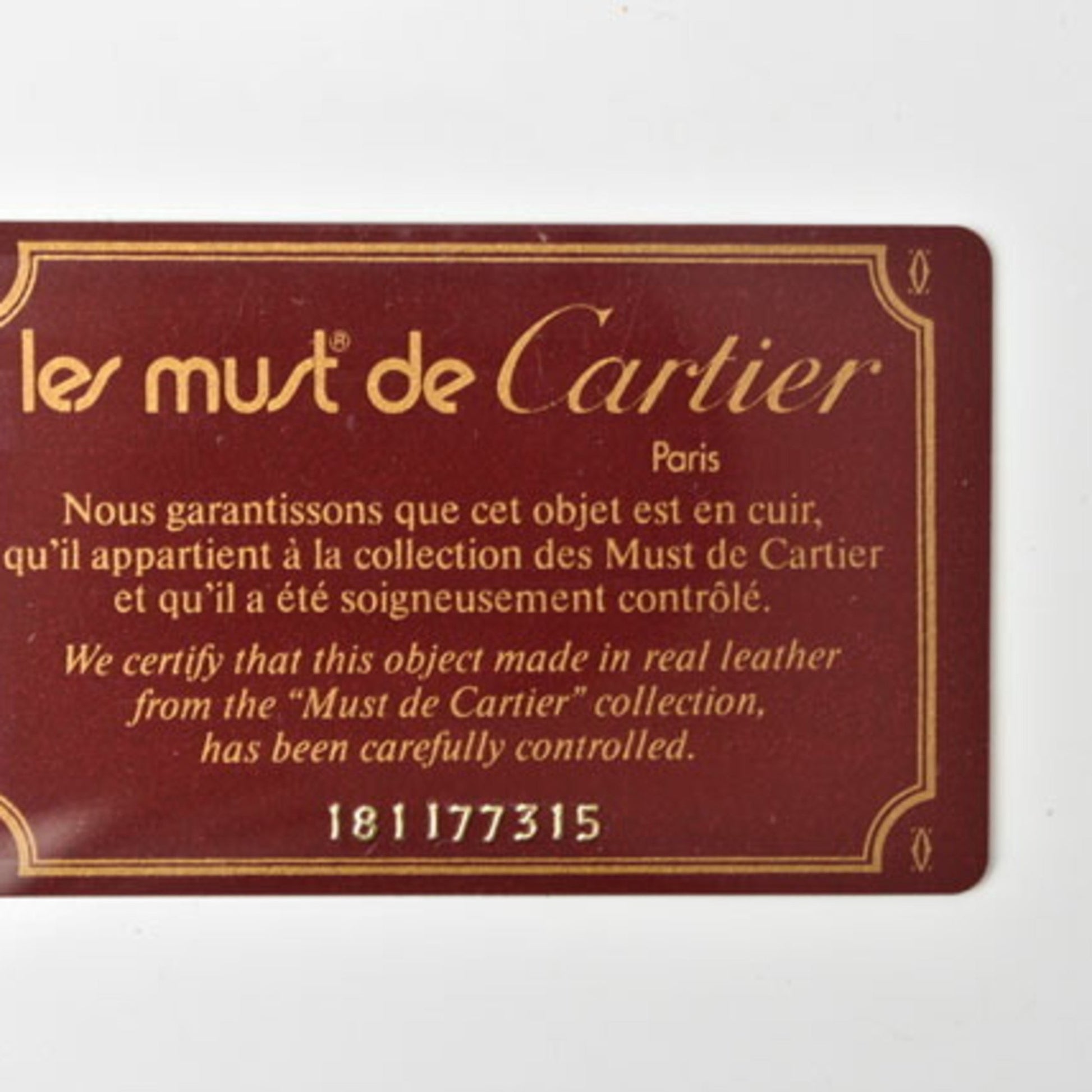 Cartier Must de Cartier, Burgundy, Leather, shoulder