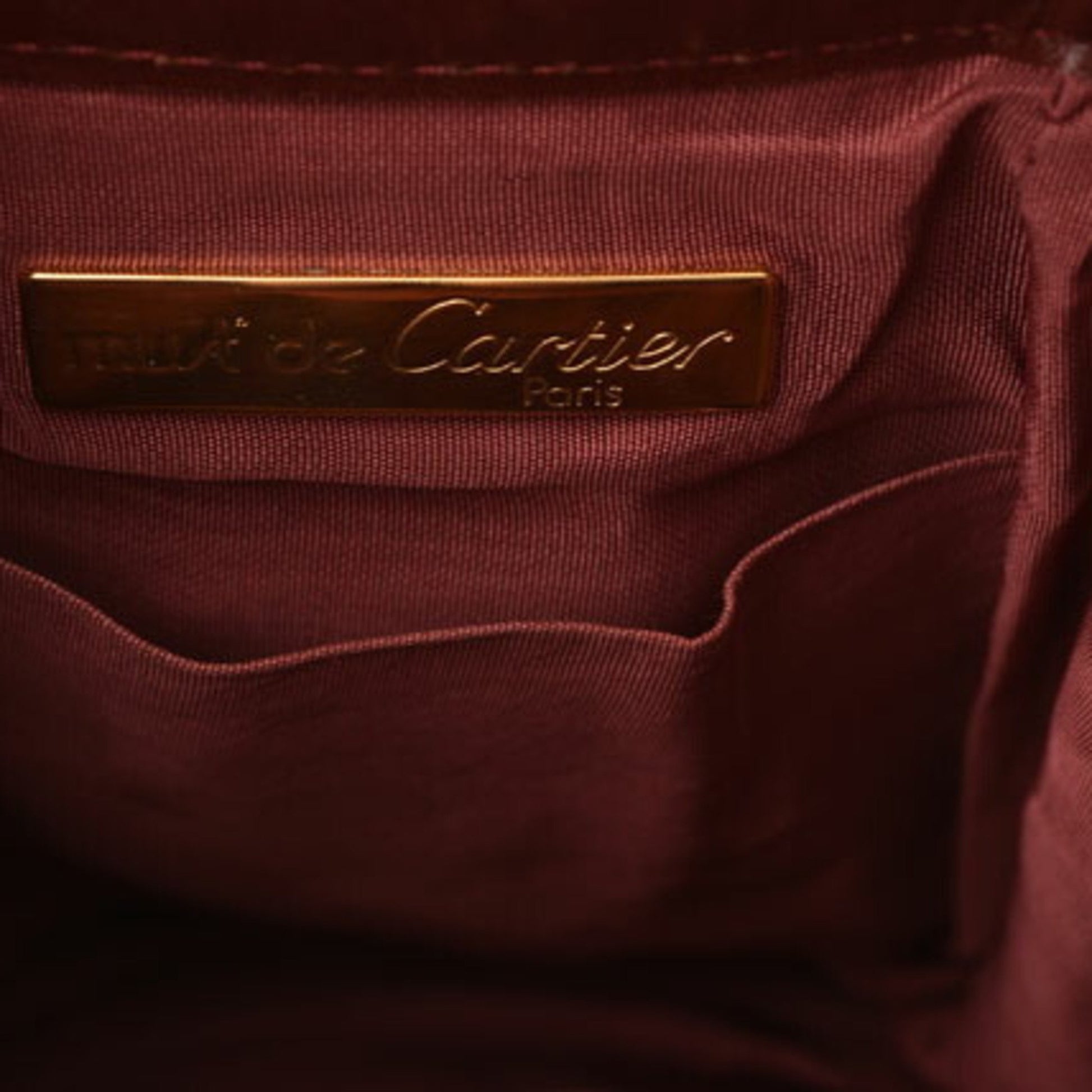 Cartier Must de Cartier, Burgundy, Leather, shoulder