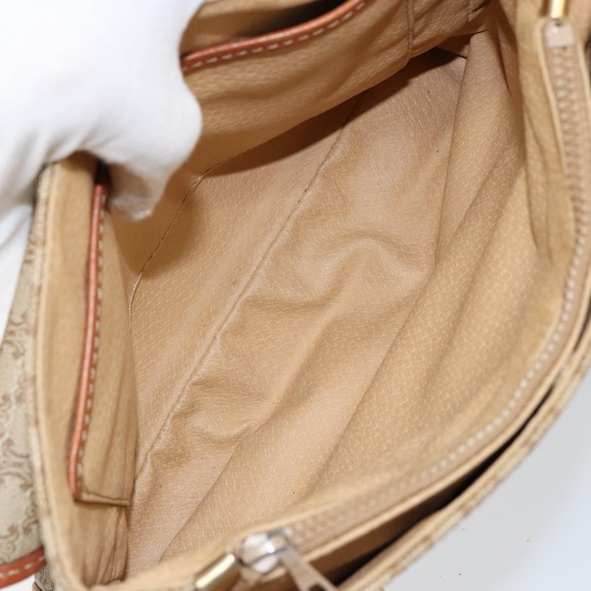 Celine Vintage Macadam Canvas and Leather, Beige, Canvas, Handbag